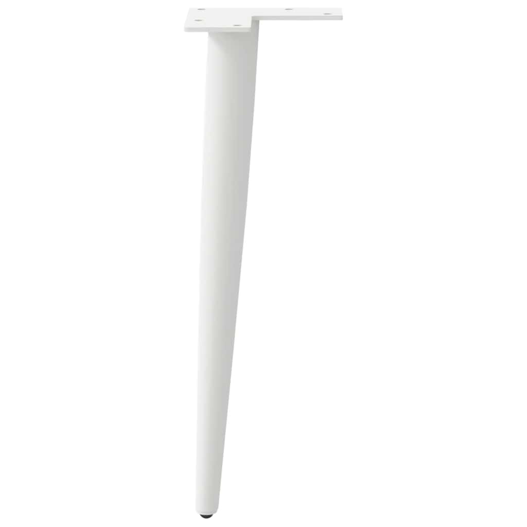 Gambe per Tavolino da Caffè Forma Conica 4 pz Bianche 42-43 cm