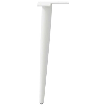Gambe per Tavolino da Caffè Forma Conica 4 pz Bianche 42-43 cm