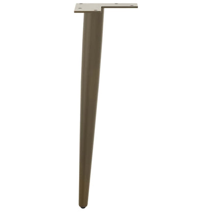 Gambe per Tavolino da Caffè Forma Conica 4 pz Acciaio Naturale 42-43 cm Acciaio - homemem39