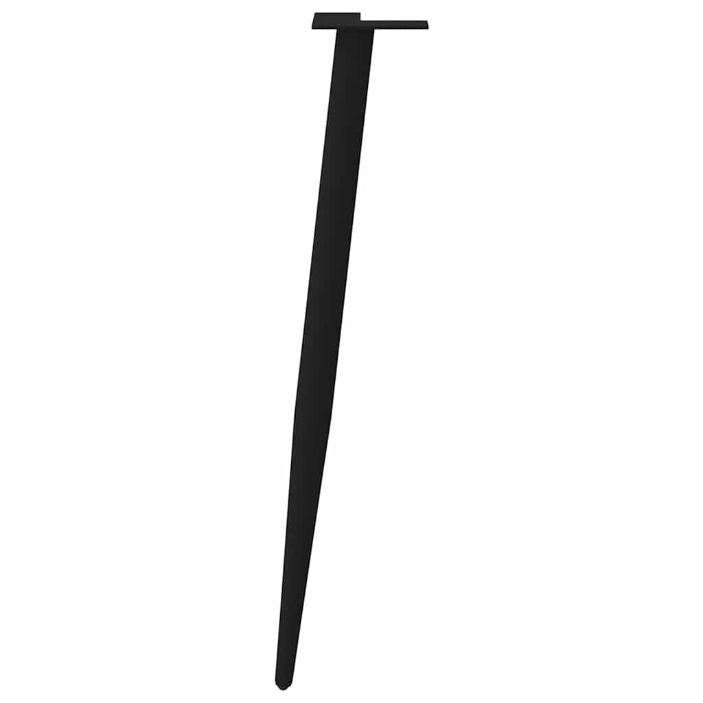 Gambe per Tavolo Consolle Forma Conica 4 pz Nere 72-73 cm