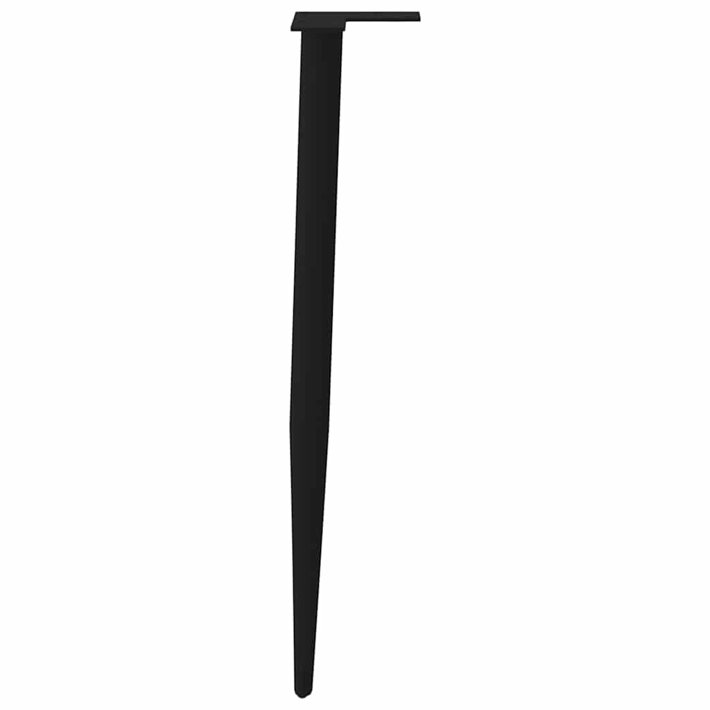 Gambe per Tavolo Consolle Forma Conica 4 pz Nere 72-73 cm