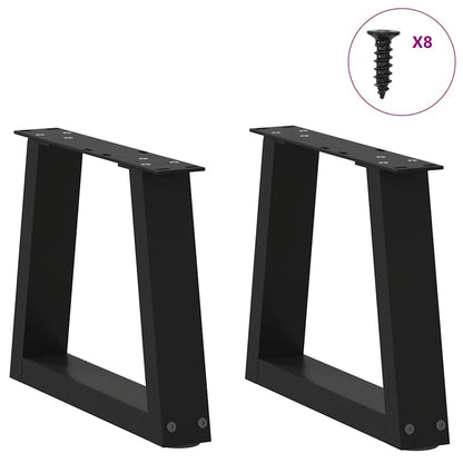 Gambe per Tavolino da Caffè forma V 2 pz Nere 30x(30-31,3) cm