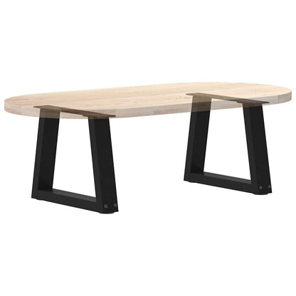 Gambe per Tavolino da Caffè forma V 2 pz Nere 30x(30-31,3) cm