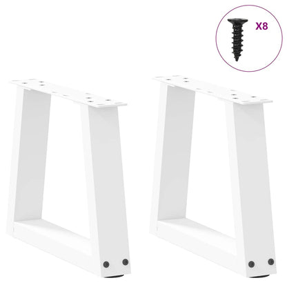 Gambe per Tavolino da Caffè forma V 2 pz Bianche 30x(30-31,3)cm