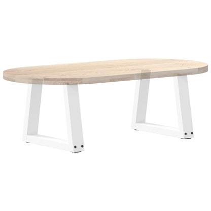 Gambe per Tavolino da Caffè forma V 2 pz Bianche 30x(30-31,3)cm