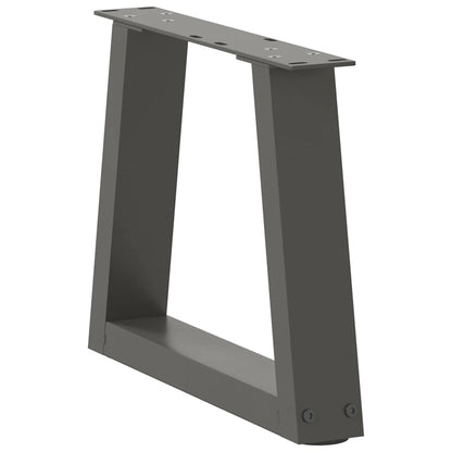 Gambe Tavolo Pranzo a V 2 pz Antracite 30x(30-31,3)cm Acciaio - homemem39