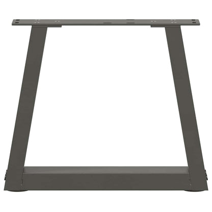 Gambe Tavolo Pranzo a V 2 pz Antracite 30x(30-31,3)cm Acciaio - homemem39