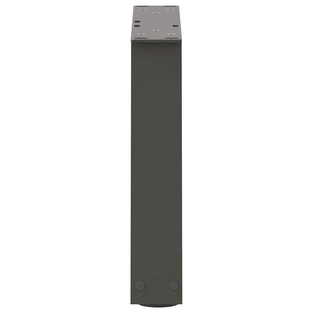 Gambe Tavolino da Caffè forma V 2 pz Antracite 30x(30-31,3) cm