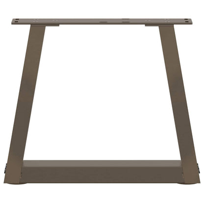 Gambe per Tavolo Pranzo a V 2pz Naturale 30x(30-31,3)cm Acciaio - homemem39