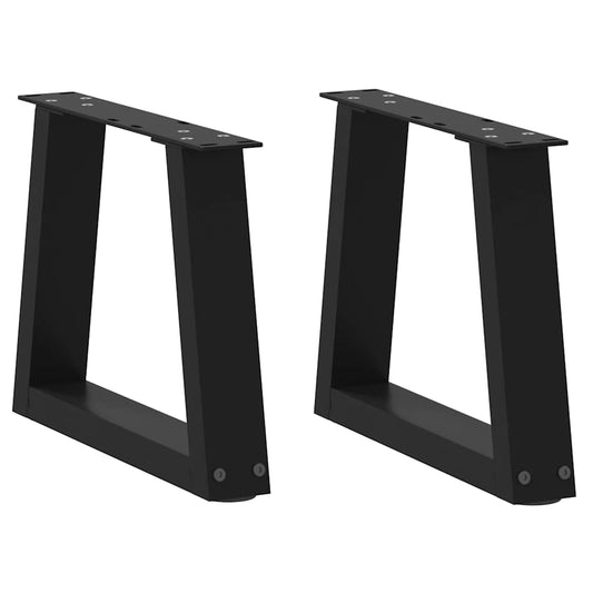 Gambe per Tavolo da Pranzo a V 2 pz Nero 40x(30-31,3)cm Acciaio - homemem39