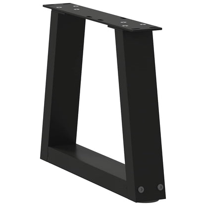 Gambe per Tavolo da Pranzo a V 2 pz Nero 40x(30-31,3)cm Acciaio - homemem39