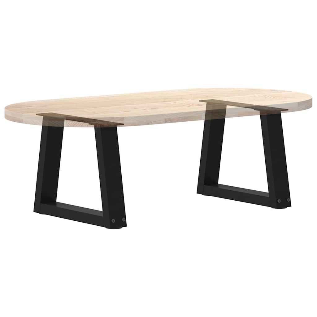 Gambe per Tavolino da Caffè forma V 2 pz Nere 40x(30-31,3) cm