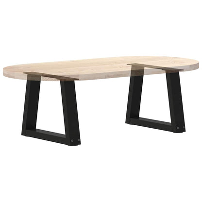 Gambe per Tavolino da Caffè forma V 2 pz Nere 40x(30-31,3) cm