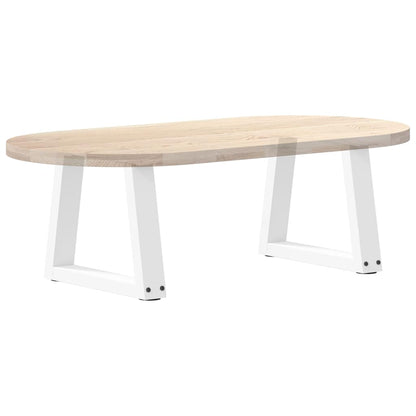 Gambe per Tavolo Pranzo a V 2 pz Bianco 40x(30-31,3)cm Acciaio - homemem39