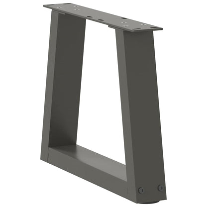 Gambe Tavolo Pranzo a V 2 pz Antracite 40x(30-31,3)cm Acciaio - homemem39