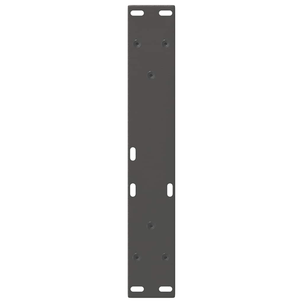 Gambe Tavolino da Caffè forma V 2 pz Antracite 40x(30-31,3) cm