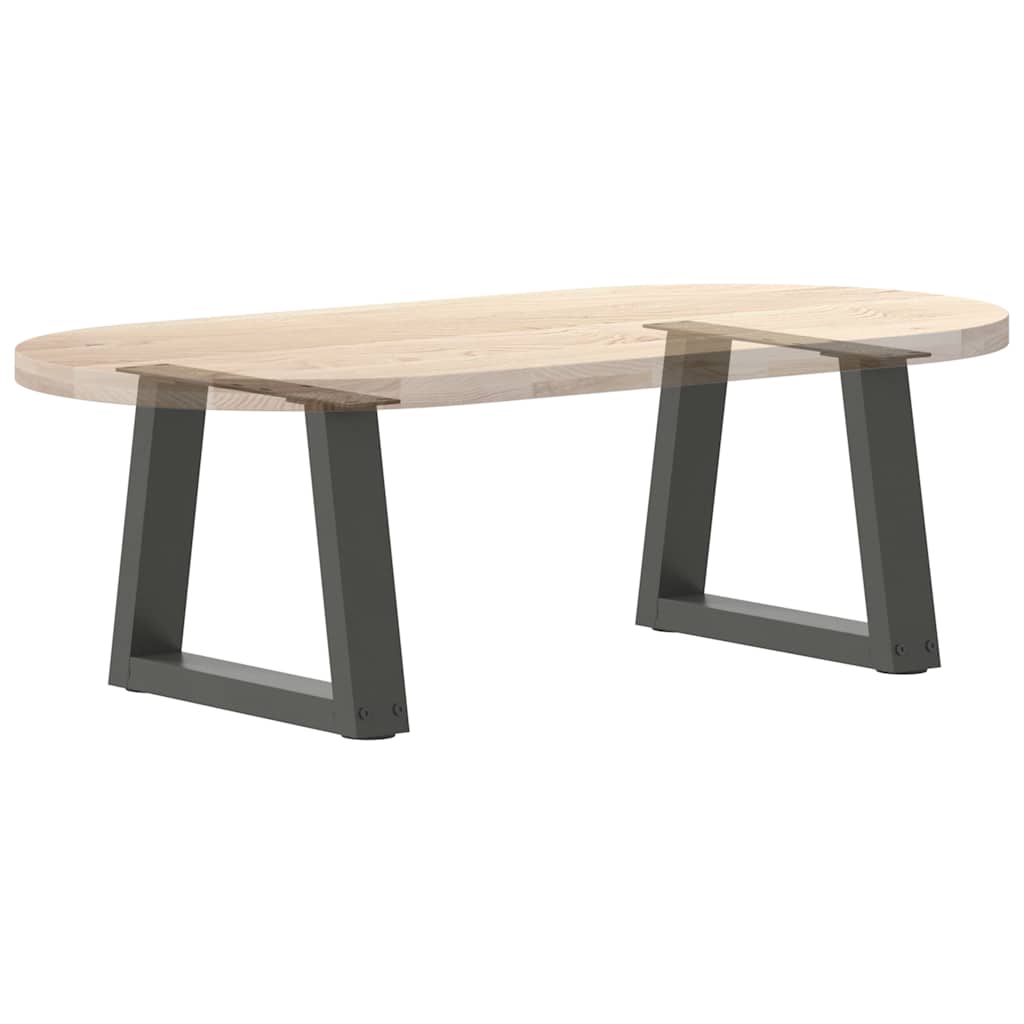 Gambe Tavolino da Caffè forma V 2 pz Antracite 40x(30-31,3) cm