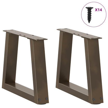 Gambe Tavolino da Caffè forma V 2 pz Naturale 40x(30-31,3) cm