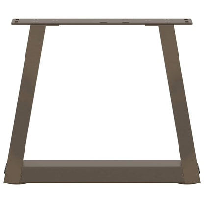 Gambe per Tavolo Pranzo a V 2pz Naturale 40x(30-31,3)cm Acciaio - homemem39