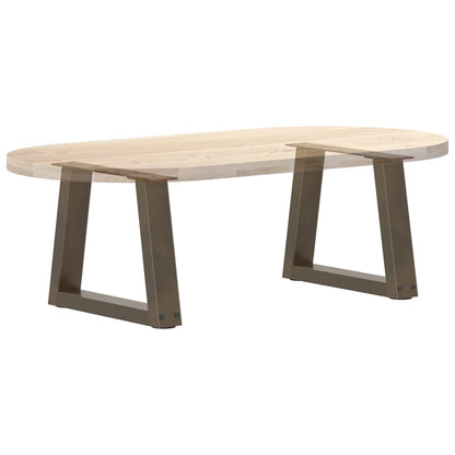 Gambe per Tavolo Pranzo a V 2pz Naturale 40x(30-31,3)cm Acciaio - homemem39