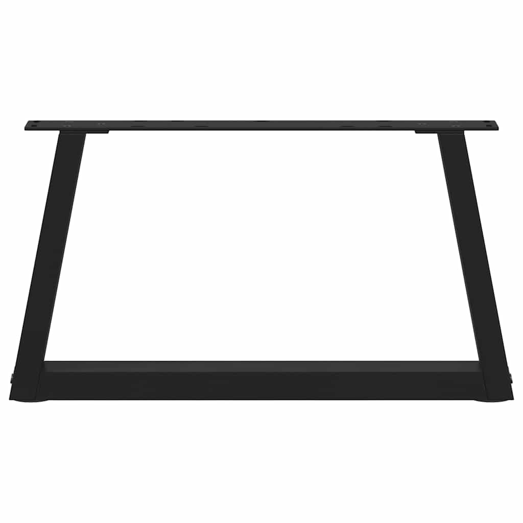 Gambe per Tavolino da Caffè forma V 2 pz Nere 50x(30-31,3) cm