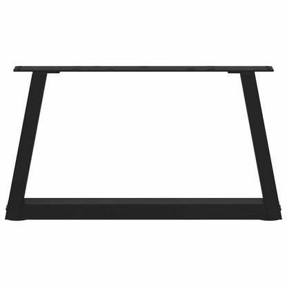 Gambe per Tavolino da Caffè forma V 2 pz Nere 50x(30-31,3) cm