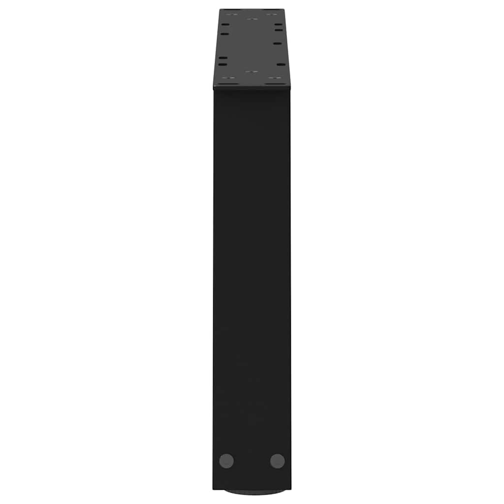Gambe per Tavolino da Caffè forma V 2 pz Nere 50x(30-31,3) cm