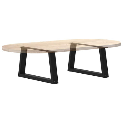 Gambe per Tavolino da Caffè forma V 2 pz Nere 50x(30-31,3) cm
