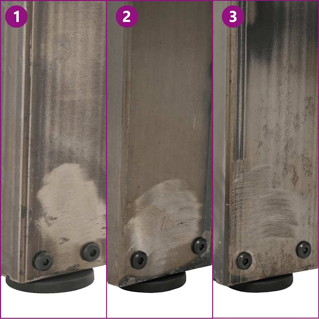Gambe Tavolino da Caffè forma V 2 pz Naturale 50x(30-31,3) cm