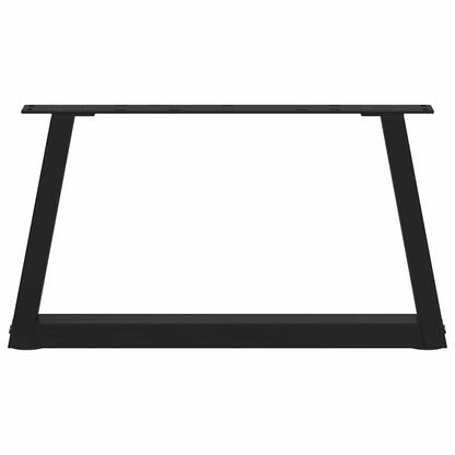 Gambe per Tavolo da Pranzo a V 2 pz Nero 60x(30-31,3)cm Acciaio - homemem39