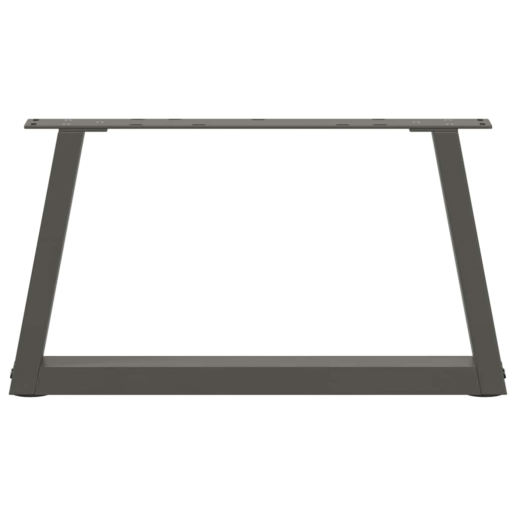 Gambe Tavolino da Caffè forma V 2 pz Antracite 60x(30-31,3) cm