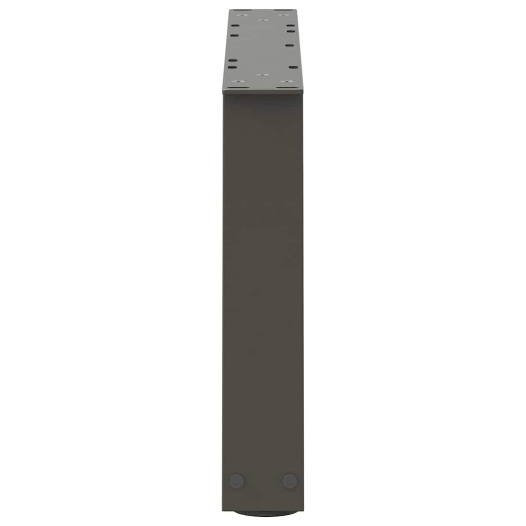 Gambe Tavolino da Caffè forma V 2 pz Antracite 60x(30-31,3) cm