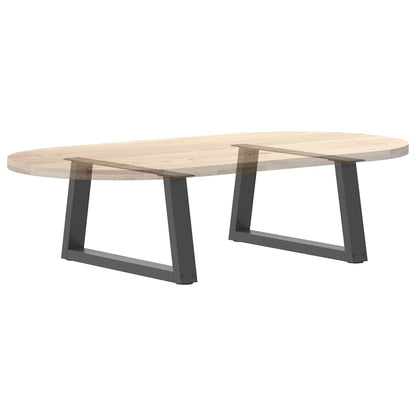 Gambe Tavolino da Caffè forma V 2 pz Antracite 60x(30-31,3) cm