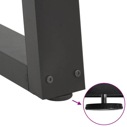 Gambe Tavolino da Caffè forma V 2 pz Antracite 60x(30-31,3) cm