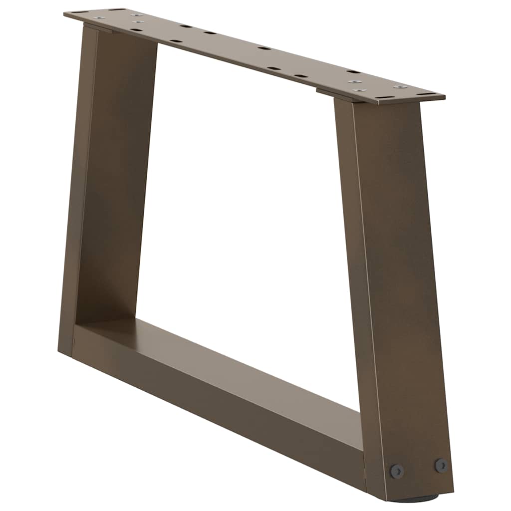 Gambe per Tavolo Pranzo a V 2pz Naturale 60x(30-31,3)cm Acciaio - homemem39