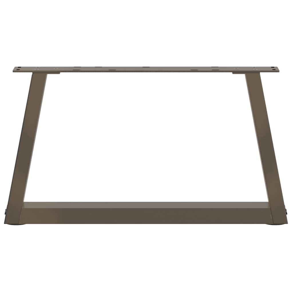 Gambe per Tavolo Pranzo a V 2pz Naturale 60x(30-31,3)cm Acciaio - homemem39