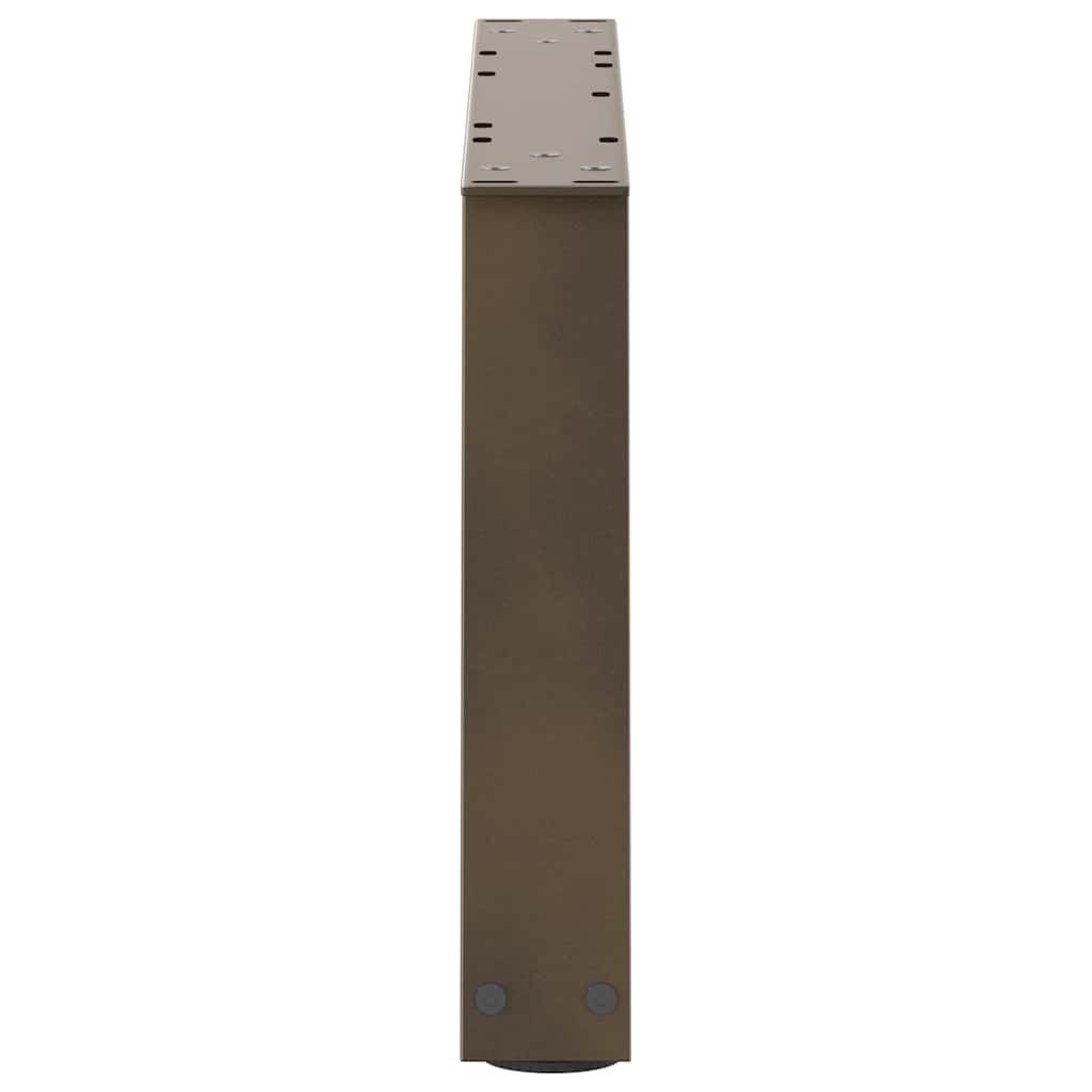 Gambe per Tavolo Pranzo a V 2pz Naturale 60x(30-31,3)cm Acciaio - homemem39