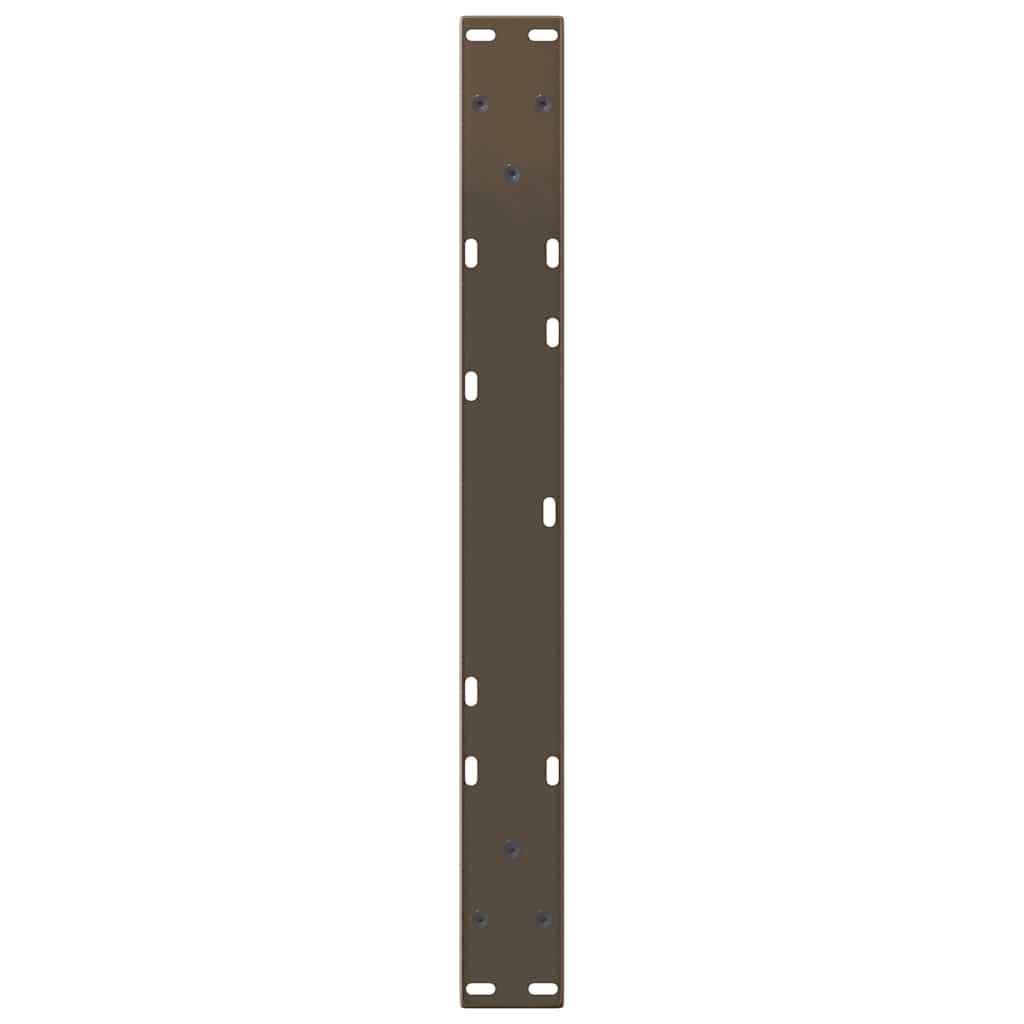 Gambe per Tavolo Pranzo a V 2pz Naturale 60x(30-31,3)cm Acciaio - homemem39