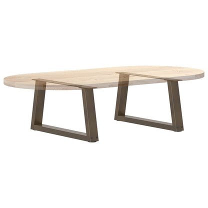 Gambe Tavolino da Caffè forma V 2 pz Naturale 60x(30-31,3) cm