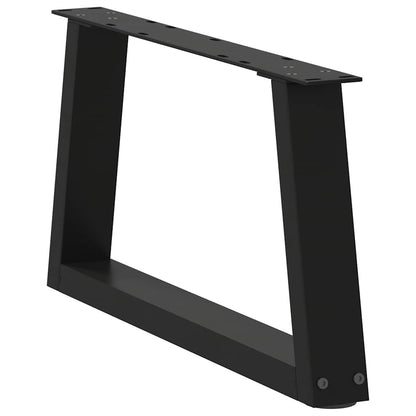 Gambe per Tavolo da Pranzo a V 2 pz Nero 70x(30-31,3)cm Acciaio - homemem39