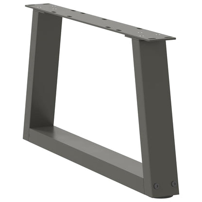 Gambe Tavolo Pranzo a V 2 pz Antracite 70x(30-31,3)cm Acciaio - homemem39