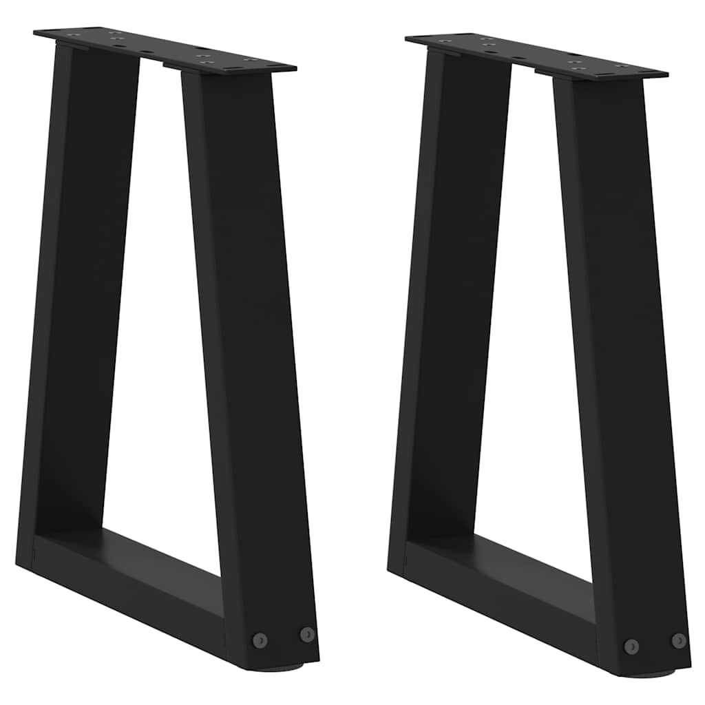 Gambe per Tavolo da Pranzo a V 2 pz Nero 28x(42-43,3)cm Acciaio - homemem39