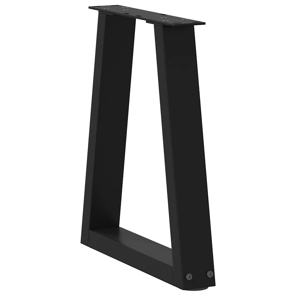 Gambe per Tavolo da Pranzo a V 2 pz Nero 28x(42-43,3)cm Acciaio - homemem39