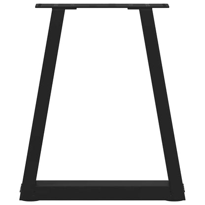 Gambe per Tavolo da Pranzo a V 2 pz Nero 28x(42-43,3)cm Acciaio - homemem39