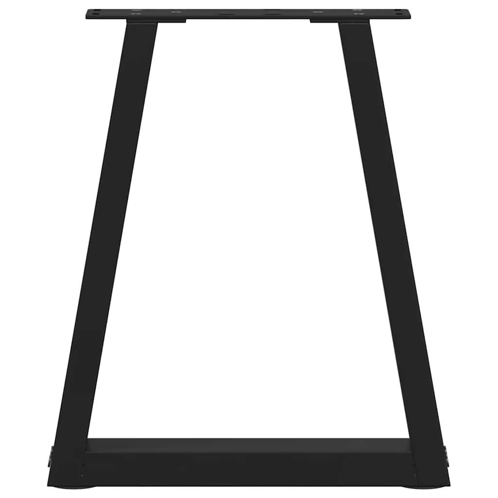 Gambe per Tavolino da Caffè forma V 2 pz Nere 28x(42-43,3) cm