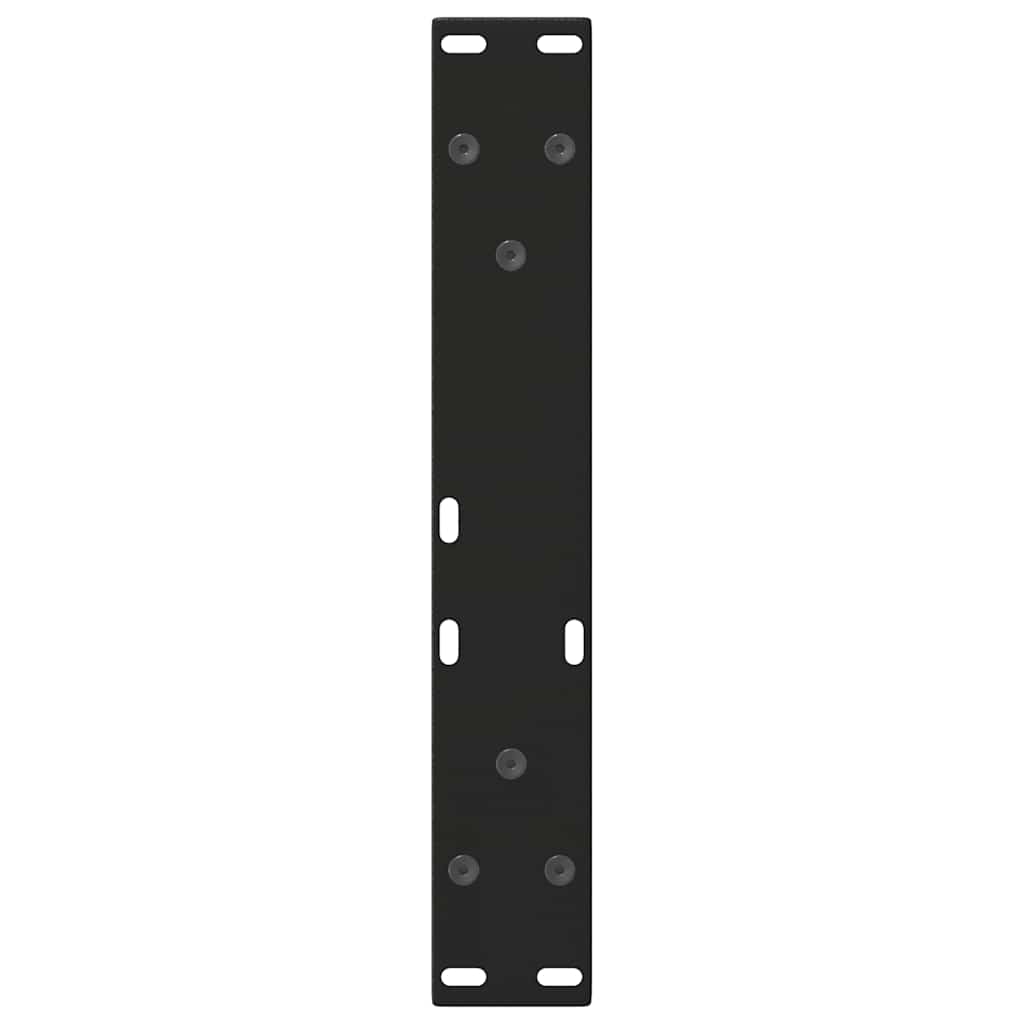 Gambe per Tavolo da Pranzo a V 2 pz Nero 28x(42-43,3)cm Acciaio - homemem39