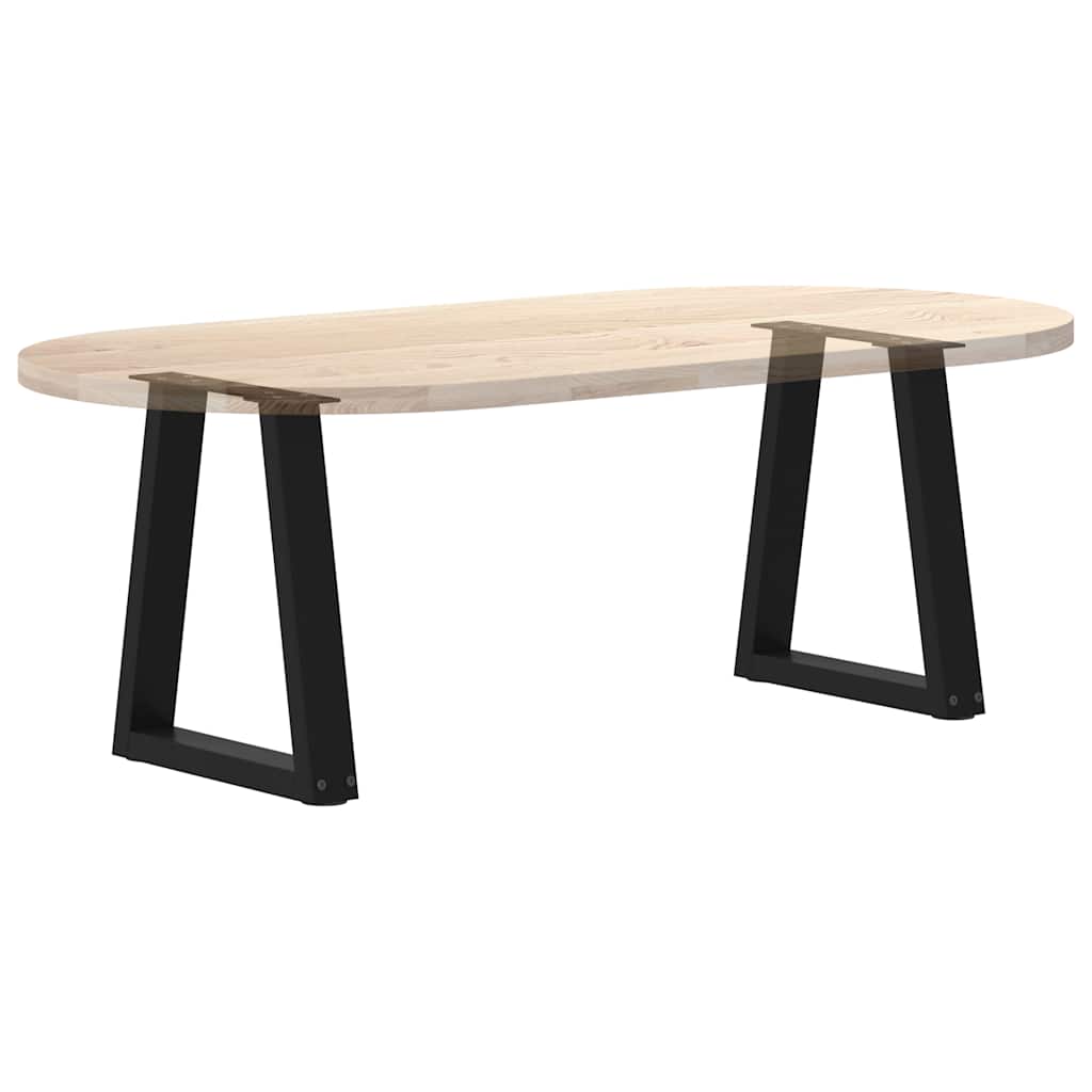 Gambe per Tavolino da Caffè forma V 2 pz Nere 28x(42-43,3) cm