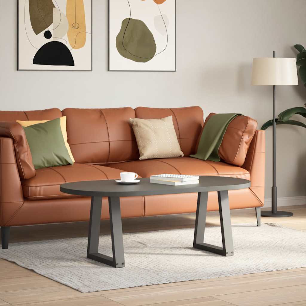 Gambe Tavolino da Caffè forma V 2 pz Antracite 28x(42-43,3) cm