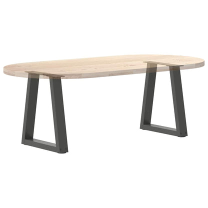 Gambe Tavolino da Caffè forma V 2 pz Antracite 28x(42-43,3) cm