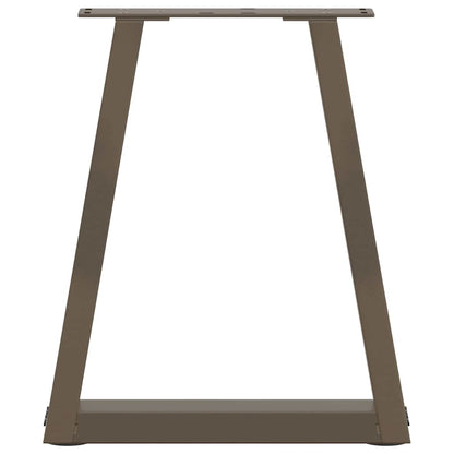 Gambe per Tavolo Pranzo a V 2pz Naturale 28x(42-43,3)cm Acciaio - homemem39